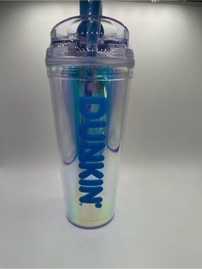 Starbucks Iridescent Blue Logo Tumbler with Blue Straw